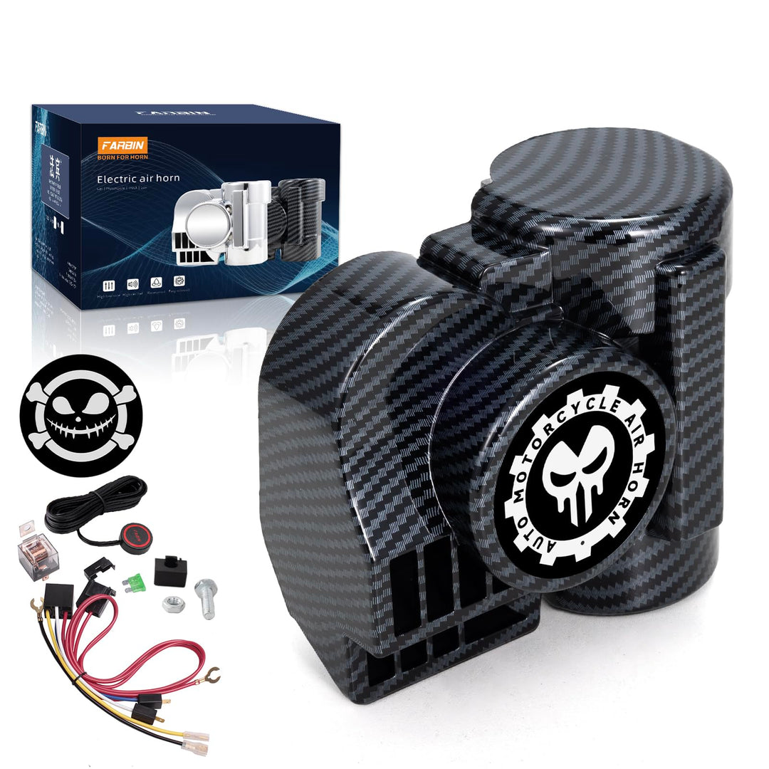 FARBIN Autohupe 12v Druckluft Hupe Airhorn mit kompressor Laute Lkw Luft horn Signalhorn für Motorra