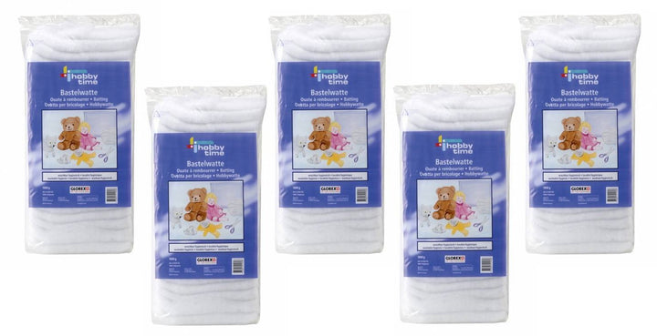 Glorex 6 2524 05 Bastelwatte, Spiel, 1 kg, weiss (5X 1000g)