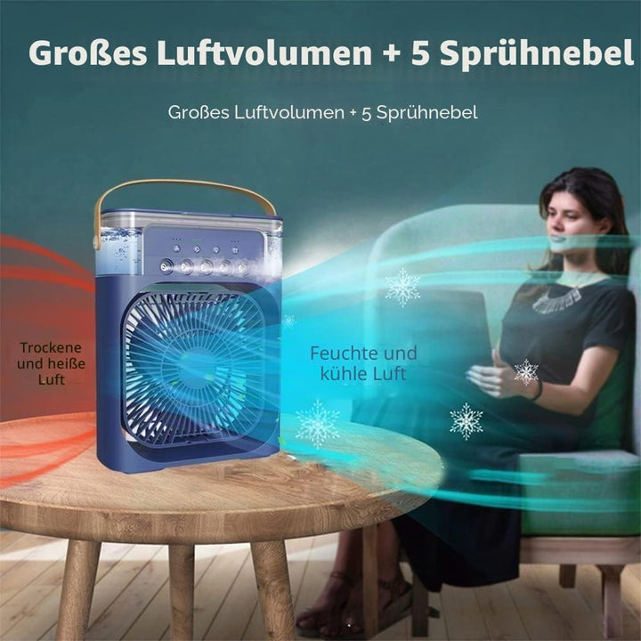 Mini-Klimagerät, tragbar, 4 in 1, Mini-Wasserkühler, leise, Verdunstungsventilator, Luftbefeuchter,