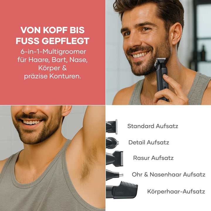 Severin Multi Grooming Set, Haarschneidemaschine, Barttrimmer, Körpertrimmer, Nasenhaartrimmer, Herr