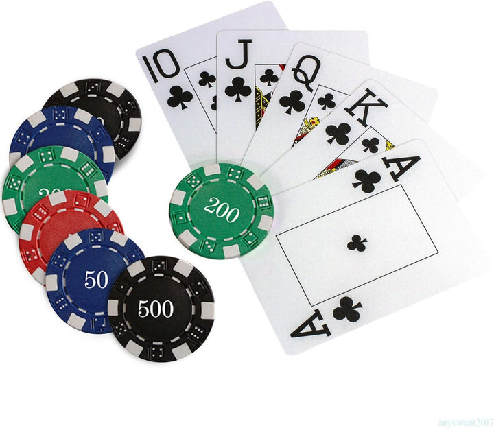 WeFun Poker Koffer Set,Pokerkoffer Pokerset 300 Laser Pokerchips Poker Komplett Set