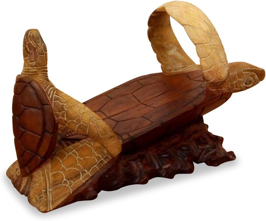 livasia Weinflaschenhalter Bali, Schildkröte liegend, Flaschenhalter, Flaschenständer (Handarbeit)