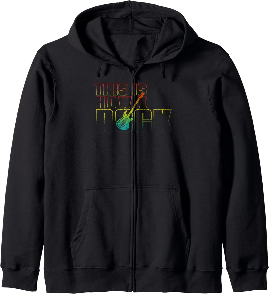 Rock Gitarren Spieler Rockmusik Vintage Rock and Roll Kapuzenjacke