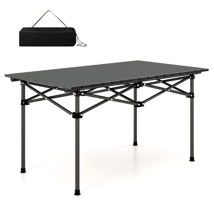 GYMAX Campingtisch Klapptisch Faltbar 95 x 55 x 50 cm Gartentisch Balkontisch Klappbar inkl. Trageta