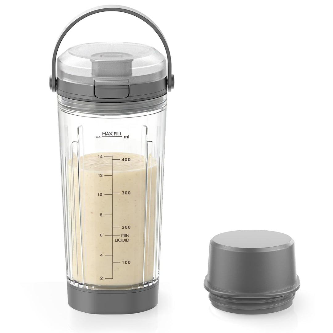 Ersatz Mixbehälter (530 ml) für Ninja Blast Tragbarer Mixer, Austauschdeckel mit Tragegriff, Messera