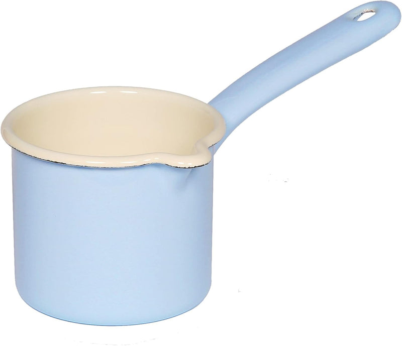 Riess, 0283-006, Schnabeltopf mit Stiel 9, CLASSIC - BUNT/PASTELL, Farbe Pastell-Blau, Durchmesser 9