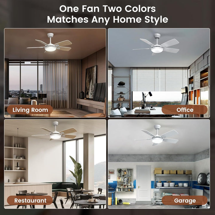 Deckenventilator mit Beleuchtung, Ø106cm App Steuerung & Fernbedienung Deckenventilatoren mit Licht