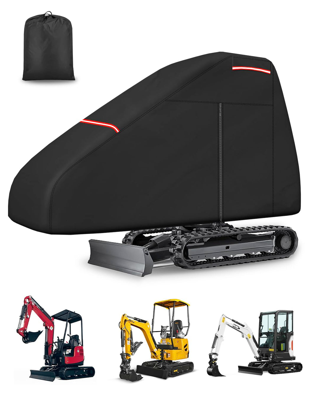 Abdeckung Minibagger Bagger Abdeckung Minibagger Abdeckplane Mit Wasserdichter Reissverschluss Und R