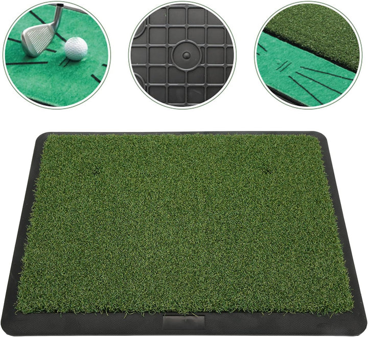 Astibym Golfschlag-Übungsmatte, Samt-Golfmatte, Tragbare Trainingsmatte, Anti-Rutsch-Matte, Golf-Übu