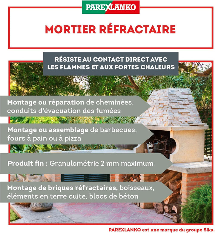 Upmann 10148 Kamintür K30/4 V2A 20x30 & ParexGroup 2874 Mörtel, feuerfest, 2,5 kg