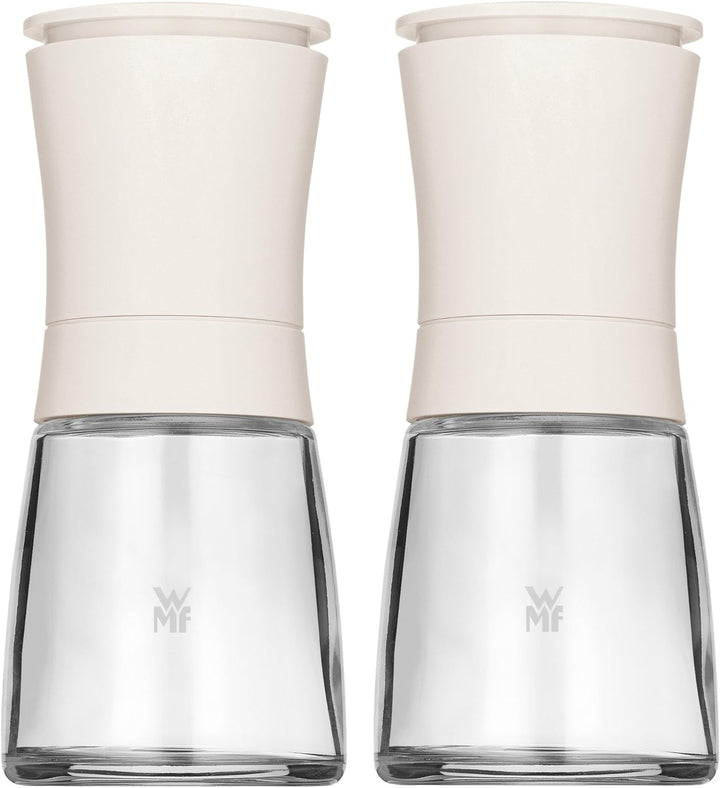 WMF Trend Mühlenset 2tlg, Salz- und Pfeffermühle unbefüllt, Glasbehälter, Keramikmahlwerk, Mühle für