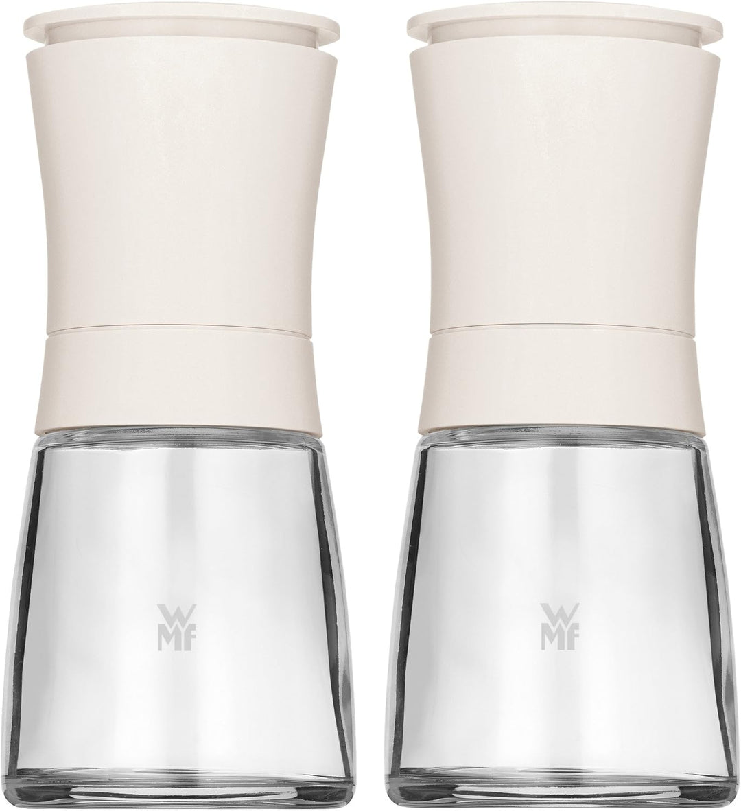 WMF Trend Mühlenset 2tlg, Salz- und Pfeffermühle unbefüllt, Glasbehälter & Touch Messerset 2-teilig,