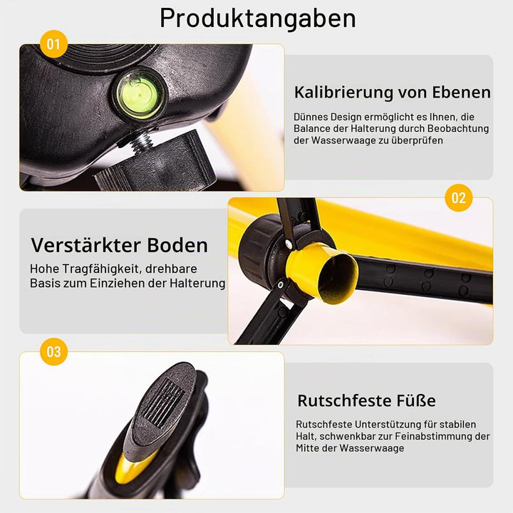 Stativ Laser 5/8 Zoll Gewinde, Höhe 38-100cm, Baustativ für Laser mit Tasche, Laserwasserwaagen Stat