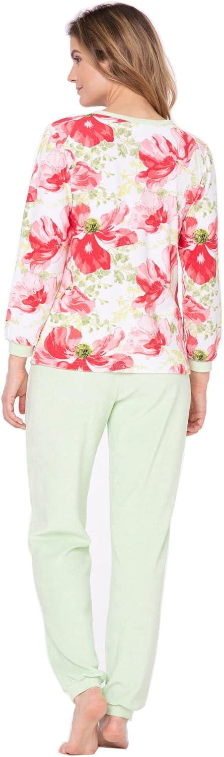 e.Femme® Damen Pyjama Hausanzug Freizeitanzug Kamila 2214 aus Frottee 80% Baumwolle, 20% Polyester 4