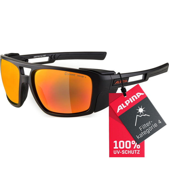 ALPINA SKYWALSH - Wasserabweisende und Beschlagfreie Sport- & Fahrradbrille Mit 100% UV-Schutz Für E