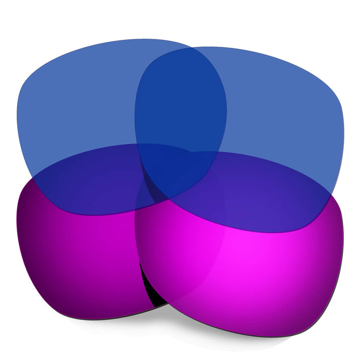 HKUCO Mens Replacement Lenses For Oakley Garage Rock Purple/Transparent Blue Polarized