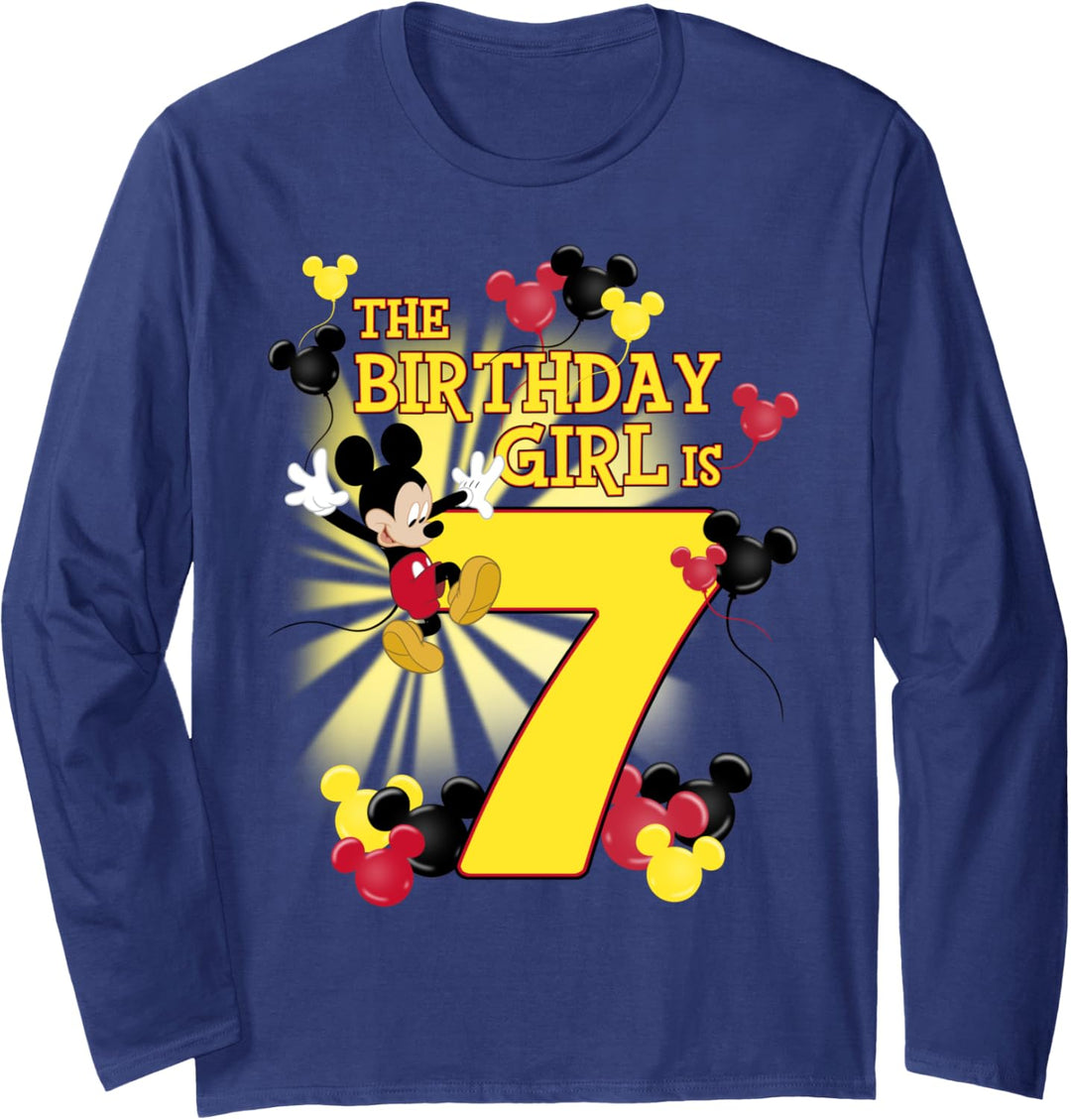 Disney Mickey & Friends 7 Year Old Birthday Girl Langarmshirt