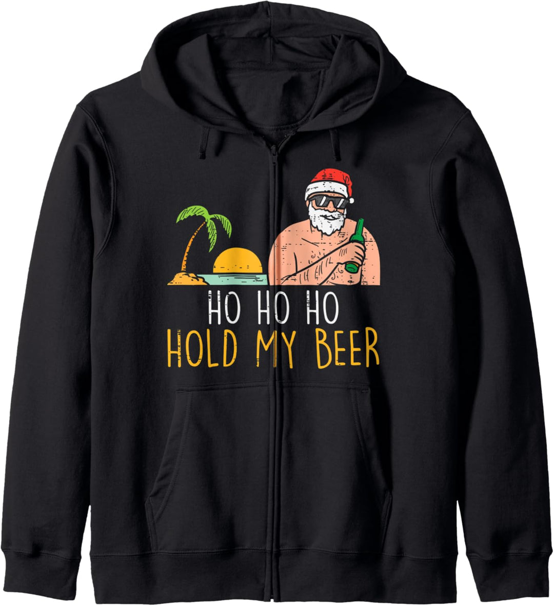 Ho Ho Hold My Beer Santa Summer Christmas In July Drinking Kapuzenjacke