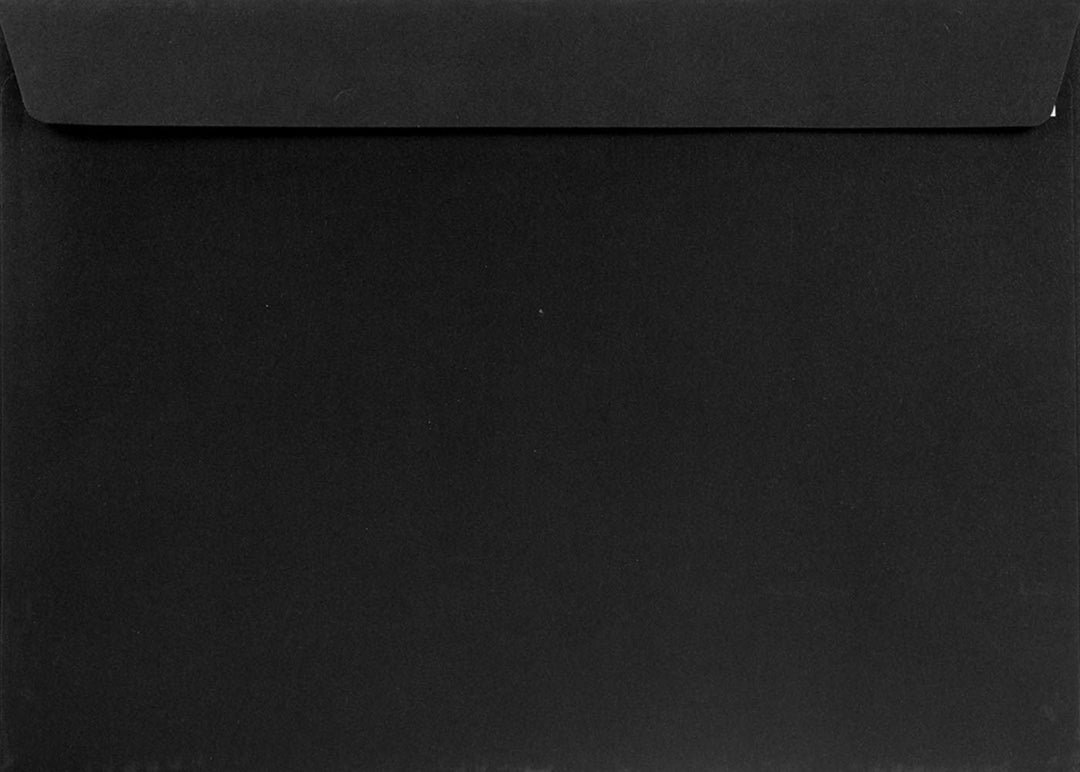 Netuno 50 farbige Briefumschläge Schwarz DIN C4 22,9 x 32,4 cm 120g Burano Nero Umschläge gross für
