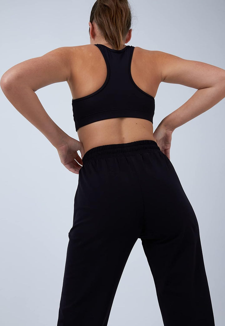 Sportkind Mädchen &amp; Damen Tennis, Fitness, Sport Trainingshose lang mit Taschen, atmungsaktiv