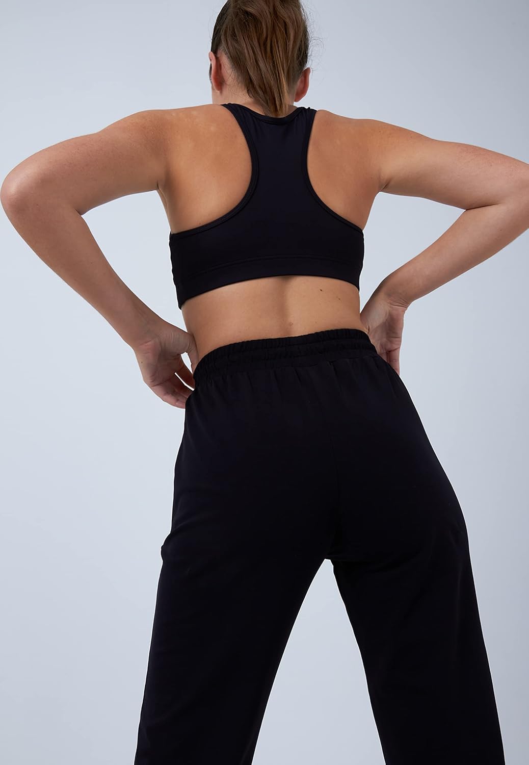 Sportkind Mädchen &amp; Damen Tennis, Fitness, Sport Trainingshose lang mit Taschen, atmungsaktiv