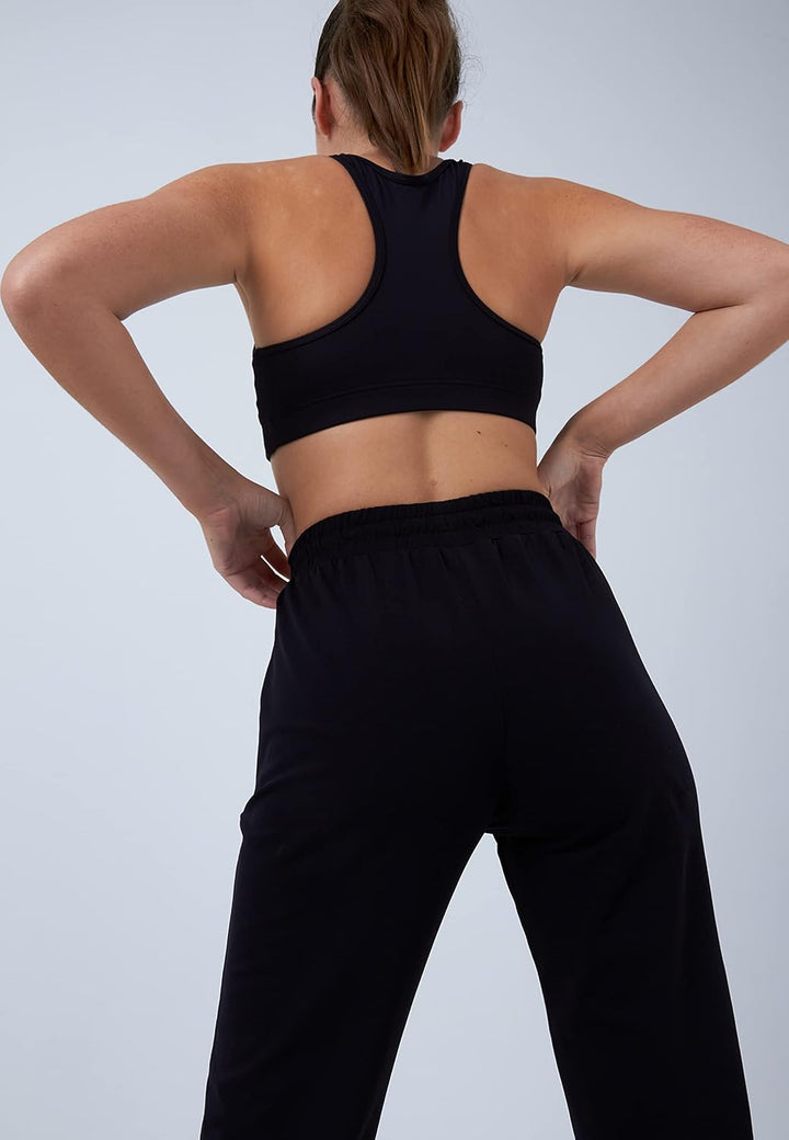 Sportkind Mädchen &amp; Damen Tennis, Fitness, Sport Trainingshose lang mit Taschen, atmungsaktiv