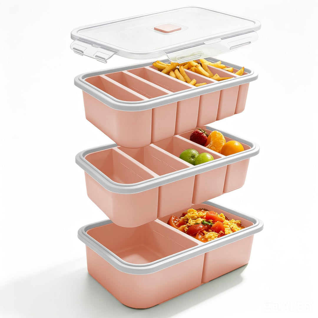 3 Stück Souper Cubes-Set Silikon Gefrierform mit Deckel, 2/4/6 Löcher Einfrieren Behälter, Meal Prep