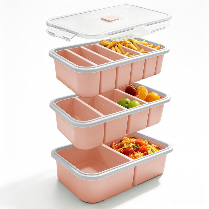 3 Stück Souper Cubes-Set Silikon Gefrierform mit Deckel, 2/4/6 Löcher Einfrieren Behälter, Meal Prep