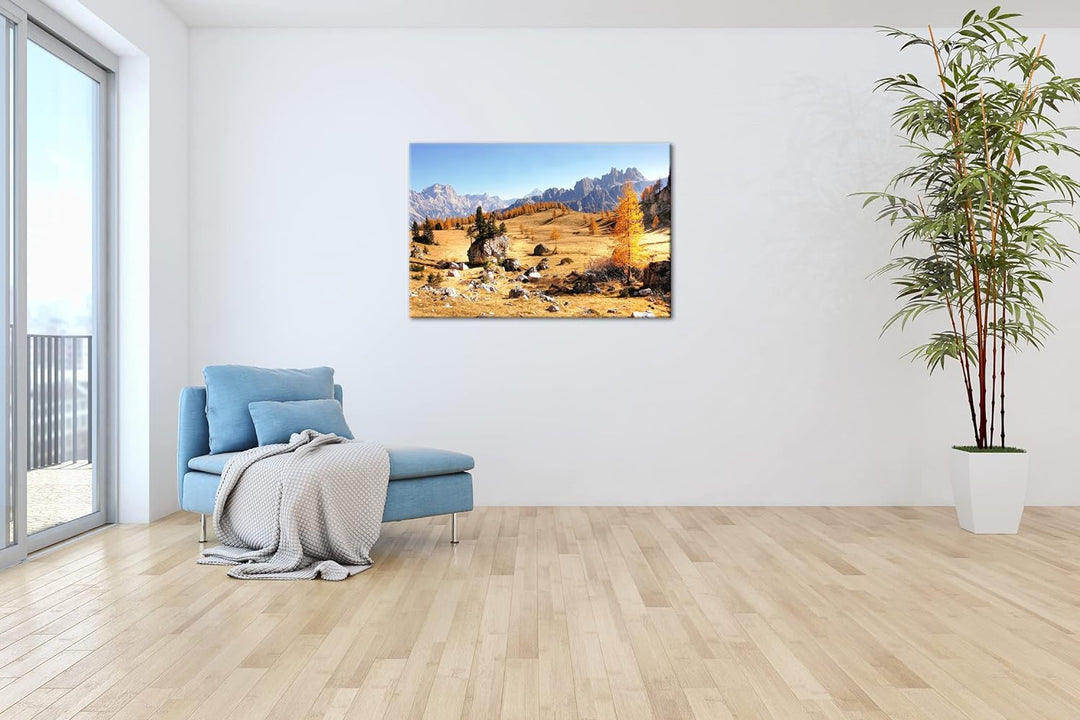 deyoli einzigartige Berglandschaft Italiens Format: 80x60 als Leinwandbild, Motiv fertig gerahmt auf