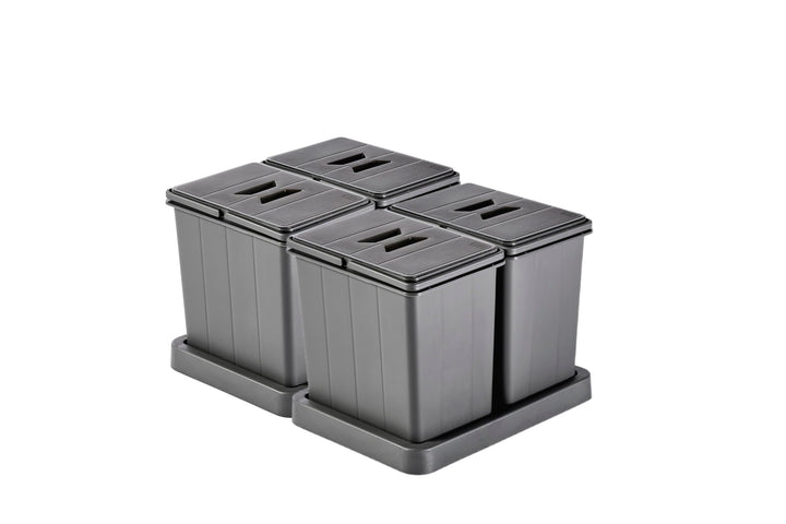 Aspira Home Müllomatic 2 x MODUL 2 MINI | Einbau Mülleimer für Schublade und Unterschrank, modulares