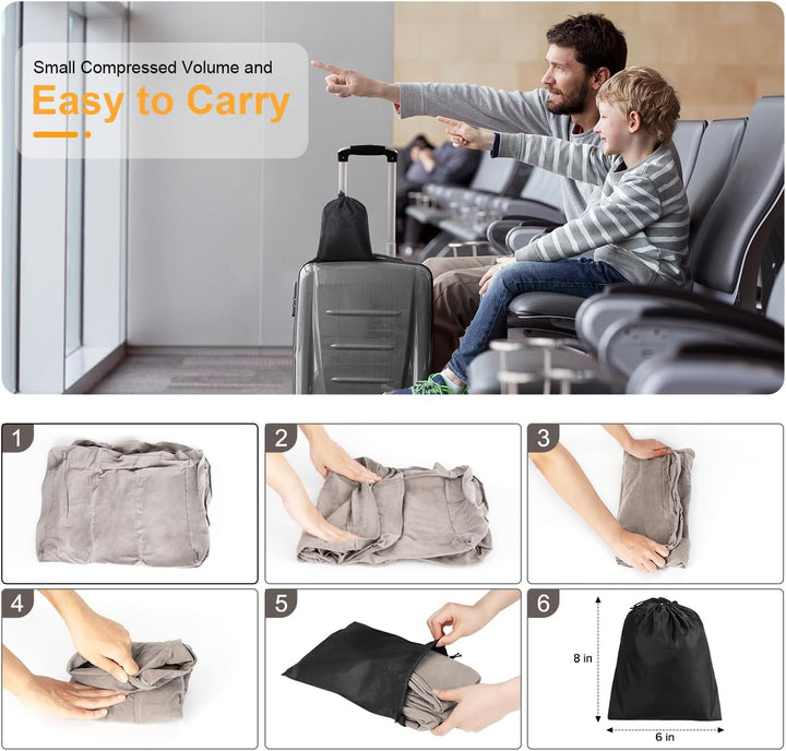 Maliton Fussstütze Flugzeug，Aufblasbare Fussstütze Kissen für Reisen Auto & Zuhause & Büro, Höhenver