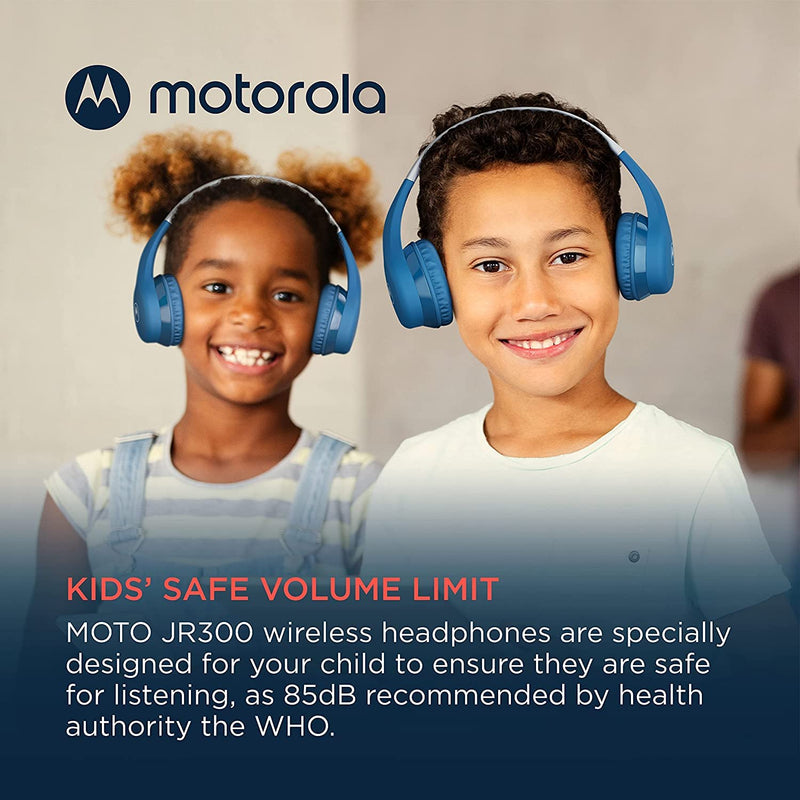 Motorola Sound Moto JR300 Bluetooth Kinder Kopfhörer mit Mikrofon – Leichter Over Ear für,Lautstärke