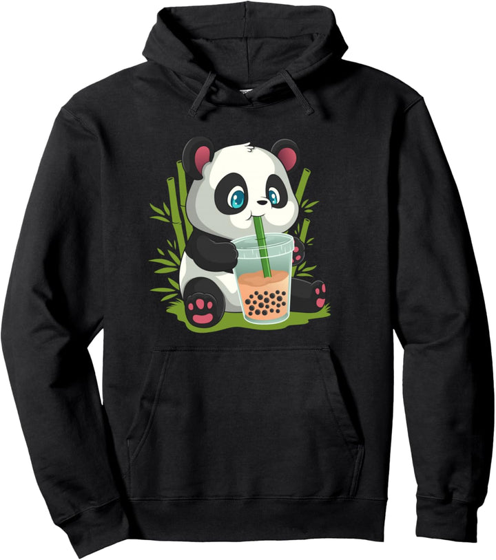Kawaii Niedlicher Anime Panda Otaku Japanischer Bubble Boba Pullover Hoodie