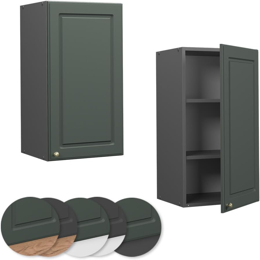 Vicco Hängeschrank Fame-Line, Grün-Gold Landhaus/Anthrazit, 40 cm Grün-gold Landhaus Hängeschrank 40