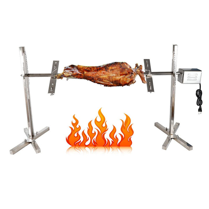 kangten Edelstahl Spanferkelgrill Grillspiess Motor Lammgrill BBQ Grill Barbecue 15W 30KG für Lagerf