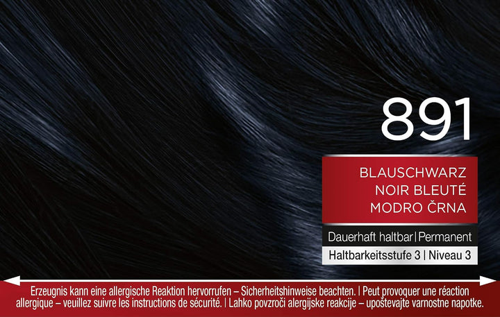 SCHWARZKOPF BRILLANCE Intensiv-Color-Creme 891 Blau-Schwarz Stufe 3, mit extra Diamant-Glanz-Nachbeh