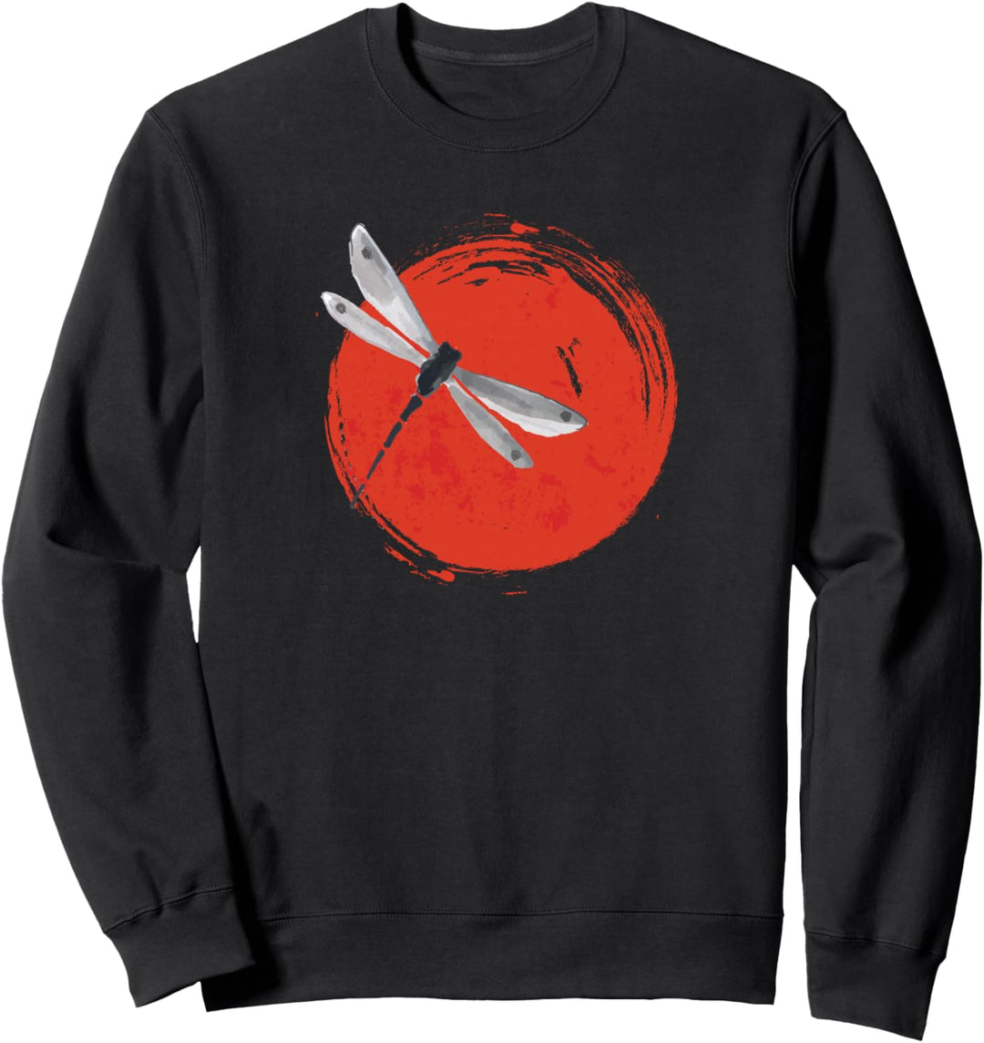 Zen Circle Japanese Dragonfly Sun Yoga Sweatshirt