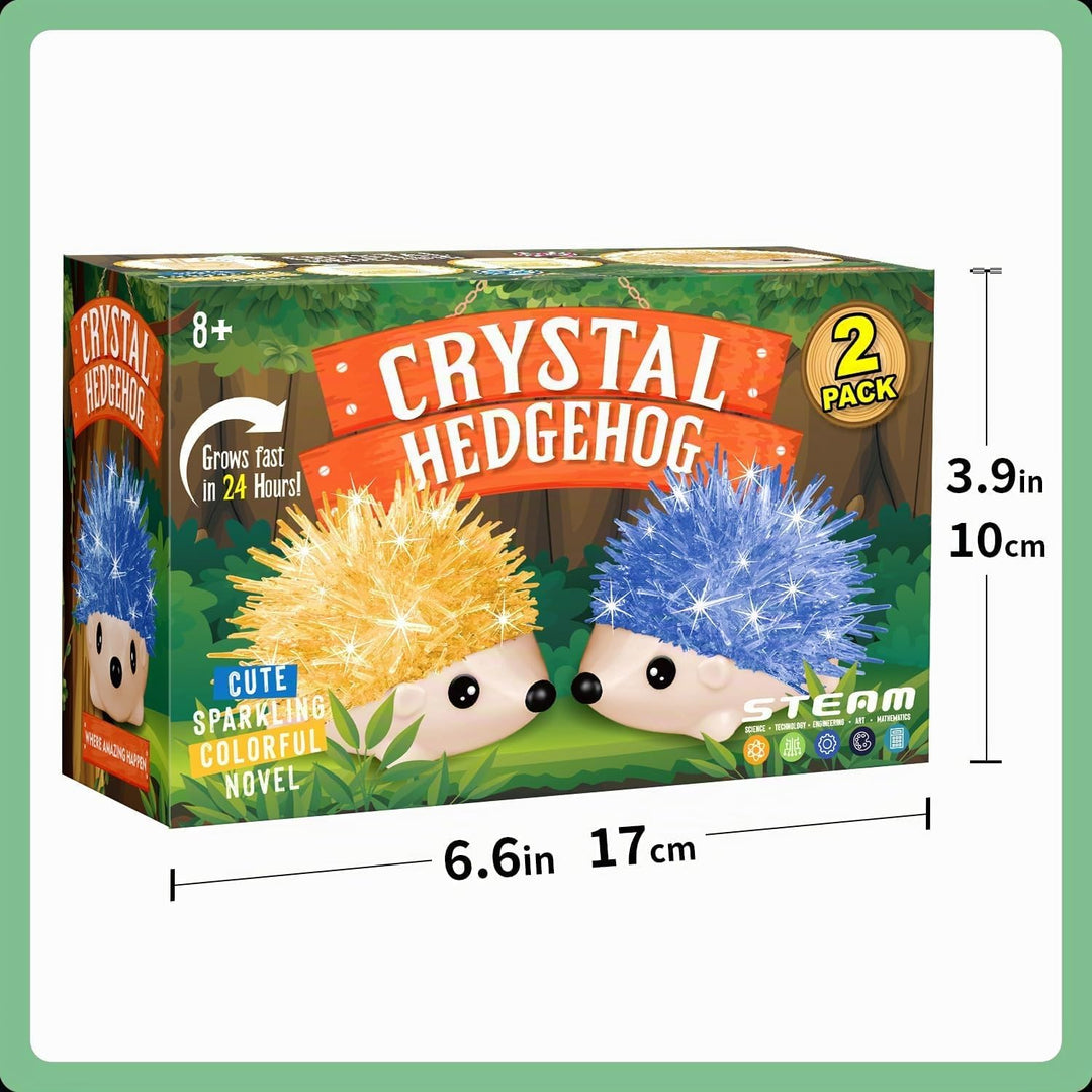 Igel Kristall Zücht Set, 2er Pack Kristall Hedgehog Growing Kit, Experimentierkasten für Kinder ab 8