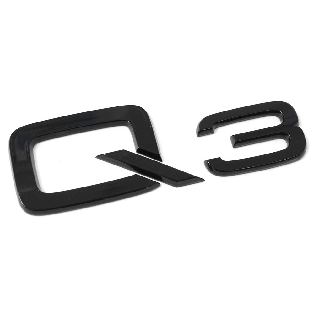 Audi 83A071803 Schriftzug Q3 Logo Schwarz Tuning Exclusive Black Edition Emblem Selbstklebend