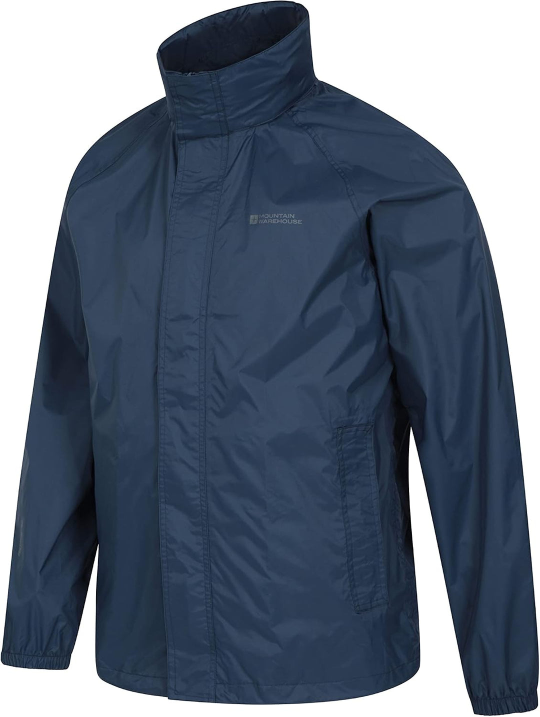 Mountain Warehouse Pakka Herren Wasserdicht Leichte verpackbare Regen Renn Sport Jacke XXS Marinebla