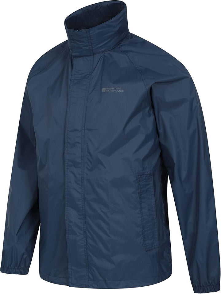 Mountain Warehouse Pakka Herren Wasserdicht Leichte verpackbare Regen Renn Sport Jacke XXS Marinebla