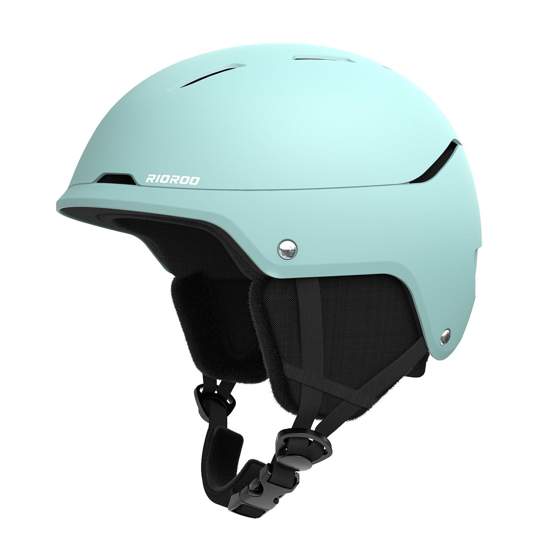 RIOROO Skihelm, Skihelme Herren Damen Jugendliche Grössenverstellbar,Warme Flusen-Ohrpolster Snowboa