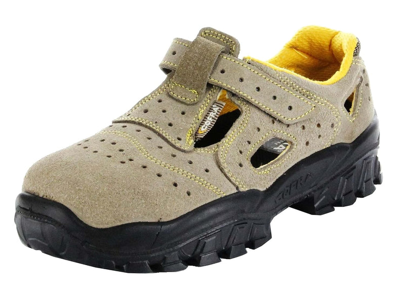 Cofra NEW BRENTA NT040-000.W40 Sicherheitssandalen, S1 P SRC, Beige/Gelb, Grösse 40 EU, 40 EU