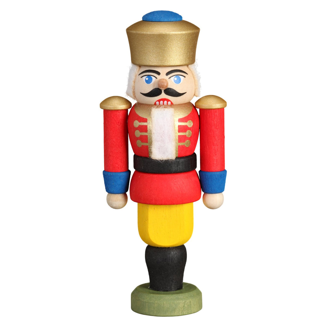 Seiffener Volkskunst Nussknacker König 9 cm Baumbehang Christbaumschmuck (rot), Rot