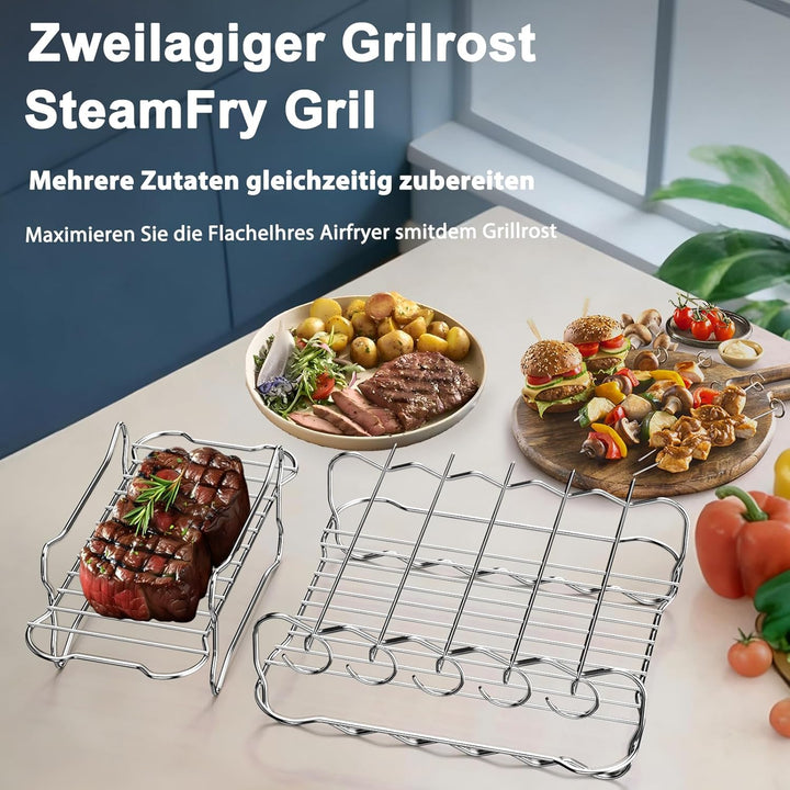 Heissluftfritteuse Zubehör für Philips Airfryer 3000-5000 serie 9L, Faltbar Silikonform Heissluftfri