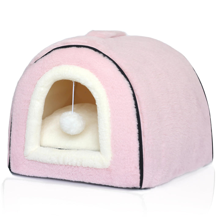 Katzenbett für Hauskatzen, faltbare Katzenhöhle, rutschfeste und wasserabweisende Unterseite, Katzen