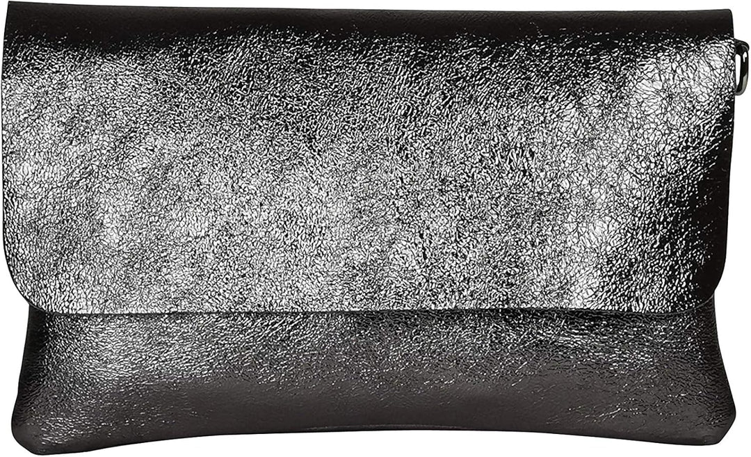 AmbraModa GLX11 - Damen Umhängetasche, Clutch, Handytasche aus echtem Leder mit abnehmbarem und vers