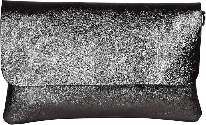 AmbraModa GLX11 - Damen Umhängetasche, Clutch, Handytasche aus echtem Leder mit abnehmbarem und vers