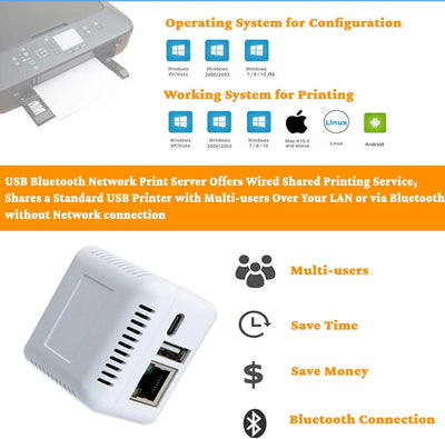 USB 2.0 Netzwerk Druckserver USB Druckserver 5V LAN Compact Print Share Server Wireless Druckserver