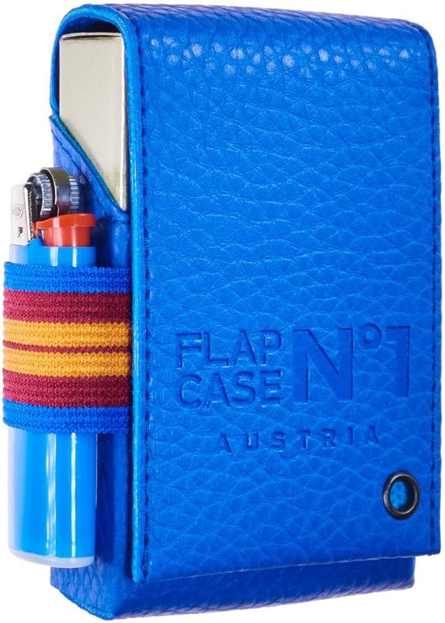 FLAPCASE N°1 • DELPHIN • Designer Zigarettenetui, Made in Austria, Gummiband, Leder vegan Zigaretten